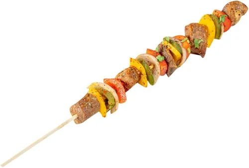 Vista 23 de Restaurantware Robata - Pinchos para asar de 8 pulgadas, 100 pinchos de alta resistencia, pinchos de bambú desechables congelables para verduras