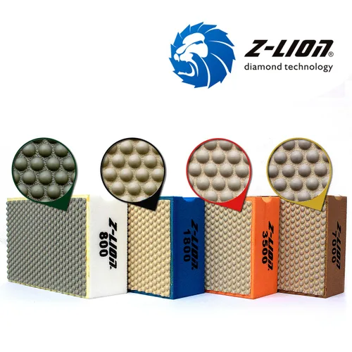Vista 5 de Z-Lion Almohadillas de pulido a mano de resina para piedra, vidrio, cerámica, mármol, granito, lijado fino, juego de 4