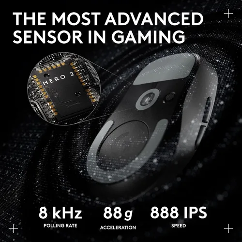 Vista 4 de Logitech G PRO X Superlight 2 DEX Lightspeed - Mouse inalámbrico para juegos, 2.12 onzas, calidad profesional con 5 botones programables, carga