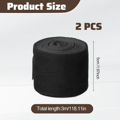 Vista 2 de Paquete de 2 vendas de boxeo para niños, elástico mexicano, vendaje elástico de compresión para muñecas, para MMA, protección de manos para guantes