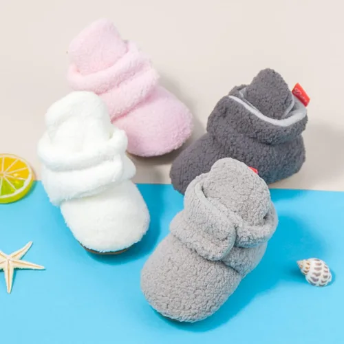 Vista 100 de Sawimlgy - Botines de algodón antideslizantes para recién nacido, con agarre, para cuna o para el invierno