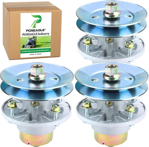 Vista 10 de Conjunto de husillo AM144608 previamente engrasado con polea de husillo UC20697 para John Deere X330 X350 X354 X370 X380 X384 X390 X394 X570 X580