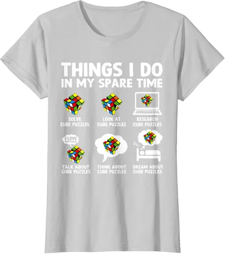 Vista 20 de Things I Do in My Spare Time Cube Puzzle Speed Cubing Camiseta