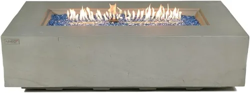 Vista 12 de Roraima - Chimenea de hormigón de 40 x 40 pulgadas, para exteriores, incluye hogueras modernas de vidrio y chimeneas al aire libre para jardín