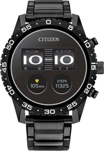 Vista 7 de Citizen CZ Smart PQ2 reloj inteligente deportivo de 44mm con aplicación YouQ con AI IBM Watson® y investigación de la NASA, Wear OS de Google