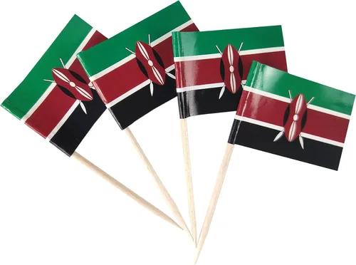 Vista 19 de JBCD Bandera afroamericana con palillo de dientes panafricano, mini banderas negras de liberación para cupcakes, 200