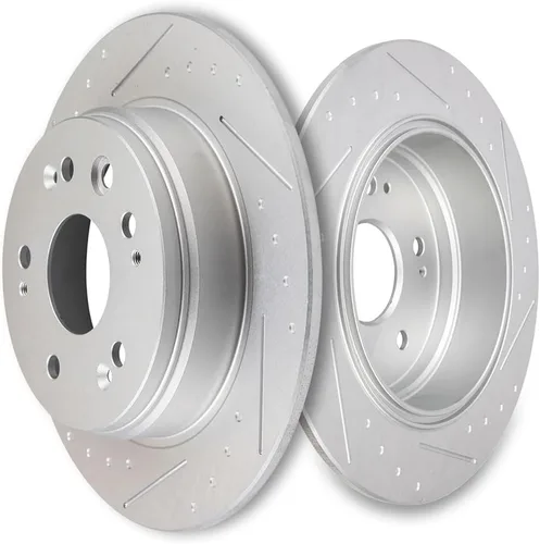 Vista 9 de SCITOO Rotores de freno traseros, 2 kits de frenos para Acura Integra 1990-2001, Honda Civic 1992-1995 1999-2000, para Civic del Sol 1993-1997, CRX