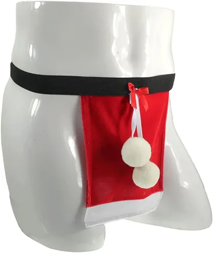 Vista 2 de 1 ONEFIT Ropa de dormir para hombre con diseño de Navidad, bragas eróticas