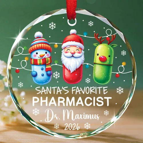Vista 24 de Un médico verdaderamente asombroso es difícil de encontrar Adornos de vidrio, Adorno de Navidad personalizado de agradecimiento al médico 2025
