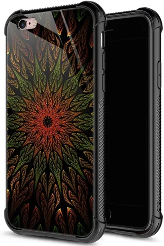 Vista 30 de ZHEGAILIAN Funda para iPhone 6/6S, protección de grado militar, esquinas a prueba de golpes, funda antiarañazos para iPhone 6/6S, pavo real