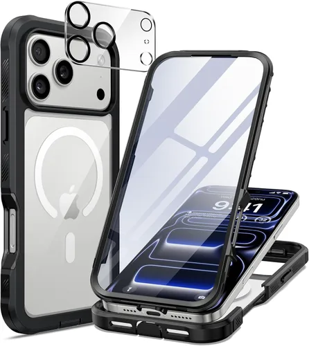 Vista 11 de seacosmo Funda para iPhone Air, Parachoques de Cuerpo Completo con Pantalla de Vidrio Templado 9H Integrada y Protector de Lente de Cámara