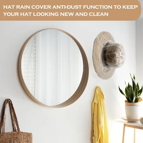 Vista 2 de Paquete de 4 protectores de plástico para sombrero de vaquero para hombre