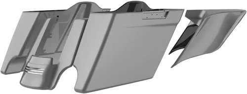 Vista 49 de Cubiertas laterales de alforjas estiradas para motocicleta, extensión extendida para Harley Touring 2014+ - Whisky ámbar Amber Whiskey