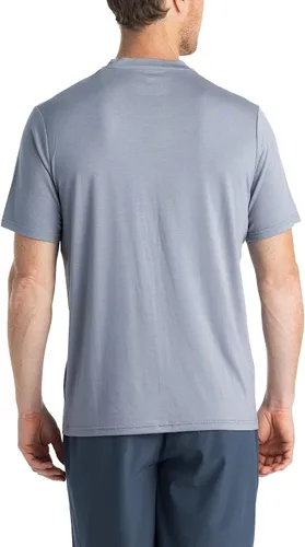 Vista 2 de Free Fly Camiseta Bamboo Motion para hombre, cuello redondo, protección solar, UPF 50+