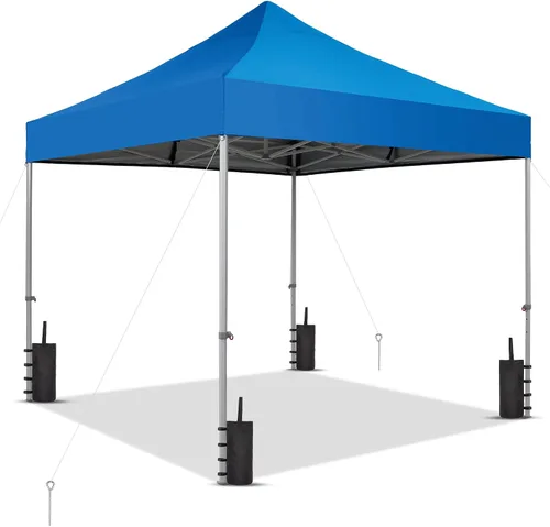 Vista 12 de GDY Tienda de campaña plegable Steeple de 10 x 10 pies para exteriores, kioscos plegables instantáneos portátiles comerciales, toldos de tubo