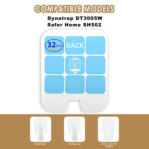 Vista 2 de Dynatrap DT3005W - Paquete de 32 repuestos de puntos para tarjetas de pegamento Safer Home SH502