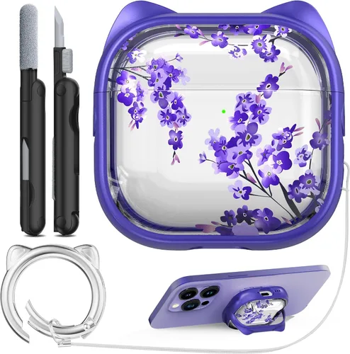Vista 58 de RFUNGUANGO AirPods Pro Funda Transparente TPU Suave Transparente Blanco Pro 2‑A‑TP‑Blanco