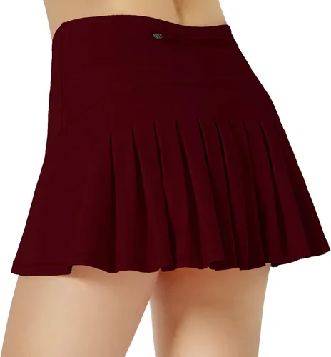Vista 7 de MCEDAR Falda de tenis plisada para mujer con bolsillos faldas atléticas de tiro medio faldas de golf correr entrenamiento pantalones cortos