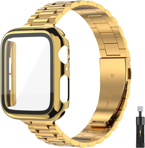 Vista 8 de Correa para Apple Watch de 1.496 pulgadas, 1.575 pulgadas, 1.614 pulgadas, 1.654 pulgadas, 1.732 pulgadas, 1.772 pulgadas, con cubierta facial