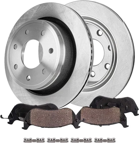 Vista 15 de Detroit Axle - Kit de frenos para Ford Transit Connect 2018 2019 2020 2021 2022 2023, rotores de freno de disco, pastillas de freno de cerámica