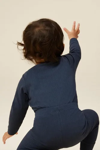 Vista 15 de MORI Body unisex de manga larga para bebé de viscosa de bambú y algodón orgánico, cómodo mameluco para niños y niñas