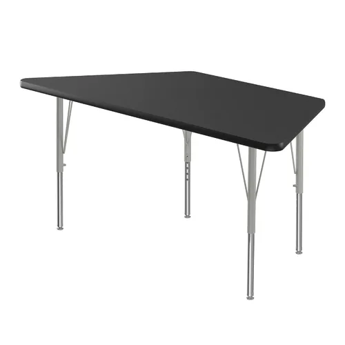 Vista 23 de Correll - Mesa de actividades rectangular Econoline de 30 x 60 pulgadas, parte superior de melamina de granito gris, altura ajustable