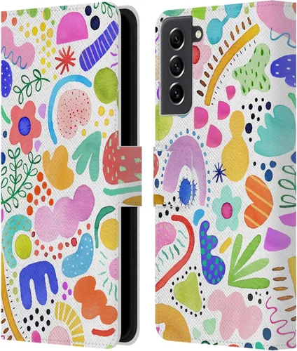 Vista 22 de Head Case Designs Officially Licensed Ninola Brushstrokes Black Summer Patterns Leather Wallet Case Compatible with Samsung Galaxy A07 4G