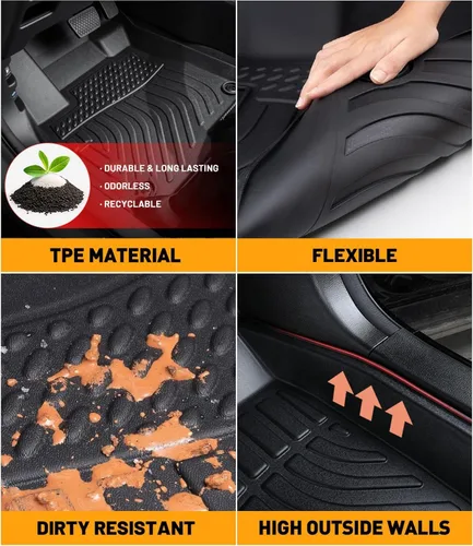Vista 6 de Alfombrillas para Suelo de Coche Forros de Repuesto para Ford Bronco Sport 4 Puertas 2021-2025 Duraderas Sin Olor Ajuste Personalizado Delanteras