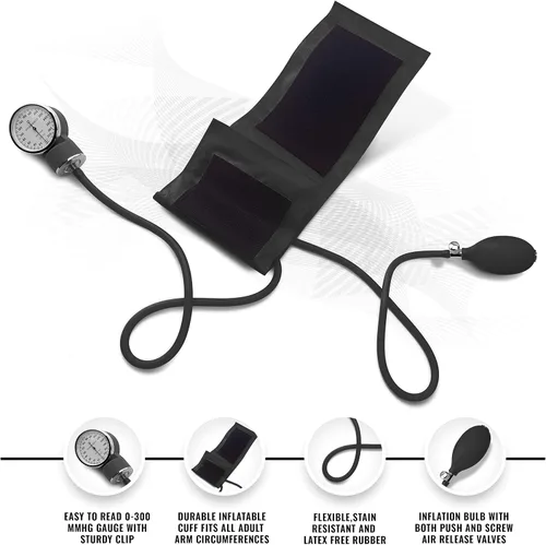 Vista 3 de ASA TECHMED Paquete de inicio para enfermeras y EMT Estetoscopio, monitor de presión arterial y tijeras de trauma de 19.1 cm EMT Regalo ideal