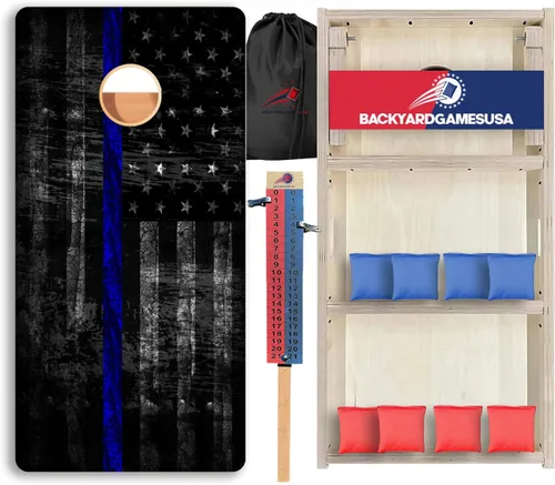 Vista 103 de CornholeGamesUSA Pro - Juego de tablas de Cornhole Fabricado en Estados Unidos Abedul báltico 3/4 Sin rebote Patas triples gruesas Dos 1