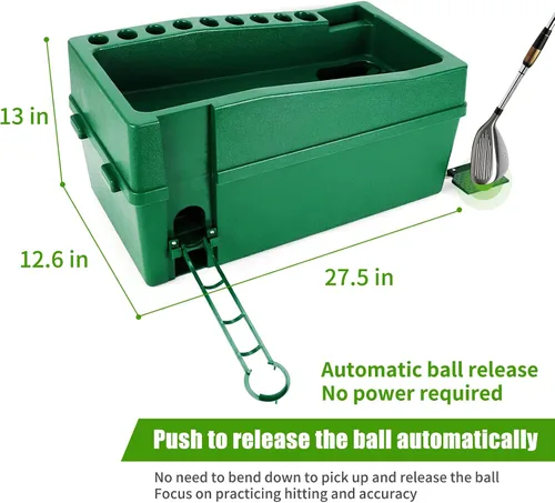 Vista 6 de WBM Máquina Automática de Tee de Golf, Dispensador de Tees para Pelotas de Golf, Entrenador de Swing de Golf