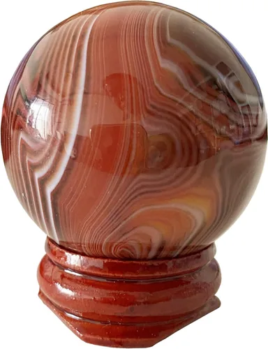 Vista 21 de Escultura de esfera de adivinación de cristal curativo de labradorita negra de 1.575 pulgadas, bola de piedras preciosas, colección decorativa