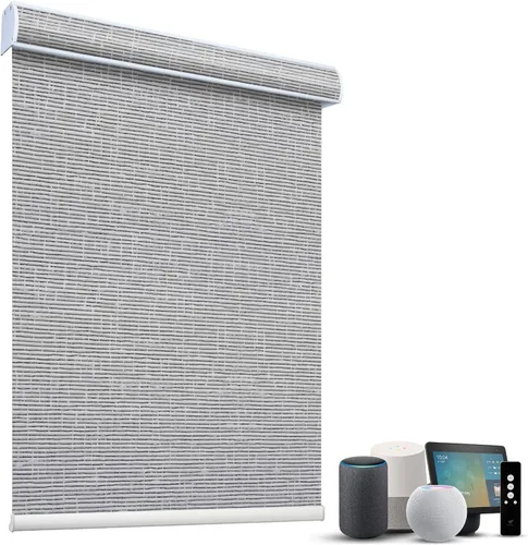 Vista 46 de SmartWings Persianas Motorizadas con Sombras para Ventana Control Remoto Funciona con Thread Apple Homekit Z-Wave Alexa 100% Blackout de Doble Cara