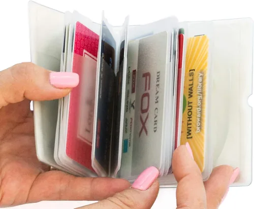 Vista 4 de Soporte para tarjetas de crédito para mujeres, soporte para cupones de tarjetas de fidelidad y organizador con 32 ranuras para tarjetas, Serpiente