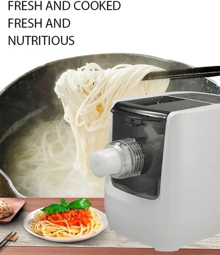 Vista 2 de Máquina eléctrica para hacer pasta, máquina automática para hacer fideos con 13 formas de pasta, máquina de pasta puede hacer fideos largos