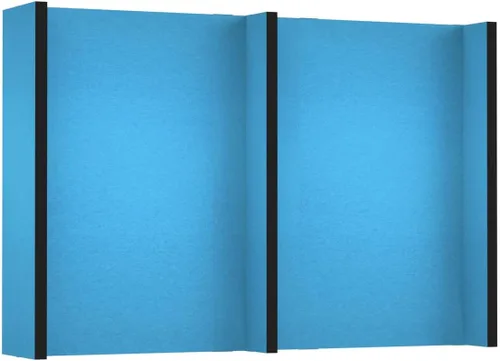 Vista 31 de EverPanel - Kit de pared modular de 7 x 7 pies, color azul oscuro SoundSorb con ribete negro, divisor de habitación, paneles de pared entrelazados
