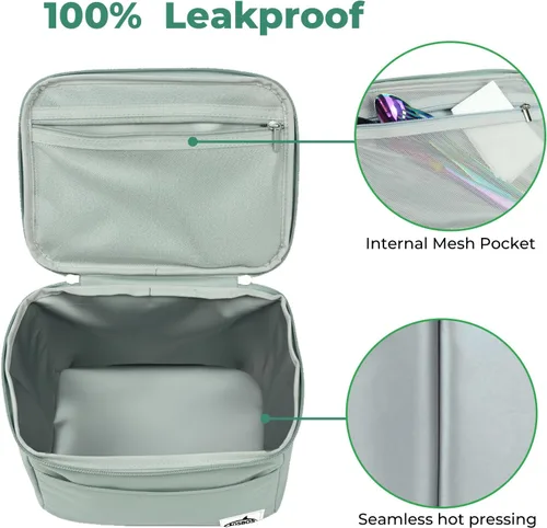 Vista 8 de Aosbos - Lonchera térmica negra para mujeres y hombres, pequeña bolsa térmica Se adapta a 6 latas de soda, 100% a prueba de fugas, diseño térmico