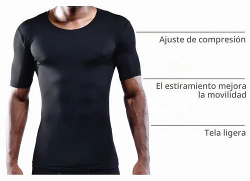 Vista 4 de NELEUS Paquete de 3 camisetas de entrenamiento de capa base de compresión atlética para hombre 5011# Paquete de 3: Negro