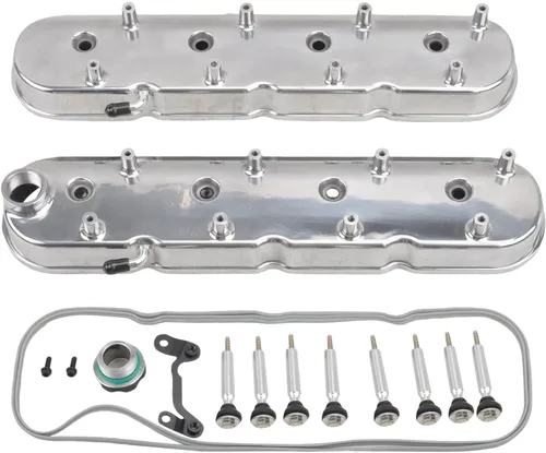 Vista 12 de Cubierta de válvula de motores de aluminio fundido con soportes de bobina compatible con GM LS LS1 LS2 LS3 LS6 5.3 6.0 - Negro