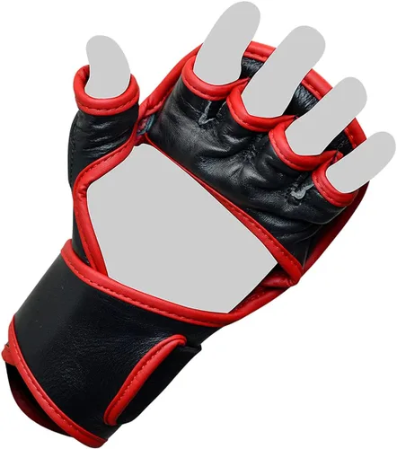 Vista 7 de Combat Corner Guantes de cuero puro Elite Spar MMA para hombres y mujeres, guantes de entrenamiento de boxeo, Muay Thai, MMA Sparring