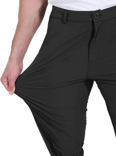 Vista 5 de Rdruko Pantalones de golf elásticos para hombre de secado rápido ligeros casuales con bolsillos