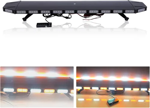 Vista 3 de 47 "barra de luz de emergencia advierte camión remolque baliza estroboscópica ámbar 104LED