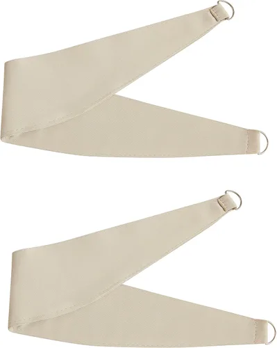 Vista 8 de Bujasso Cortinas 80% Opacas Beige con Superposición de Gasa Mezcla y Combinación Paneles de Ventana con Aislamiento Térmico de Doble Capa de 63
