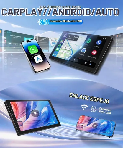 Vista 3 de Estéreo de coche para Nissan Sentra 2013-2017 Radio con Carplay inalámbrico