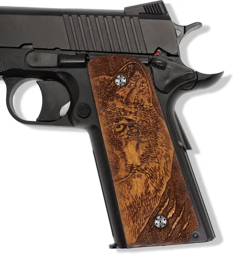 Vista 9 de URAY 1911 - Empuñaduras de tamaño completo, CNC/bandera estadounidense híbrida hecha a mano y empuñaduras de pistola Christian Cross, accesorios