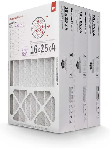 Vista 2 de Honeywell Home 16x25x4 MERV 8, filtro de aire para caldera/aire acondicionado, paquete de 3 unidades (CF408F1625-3PKAM)