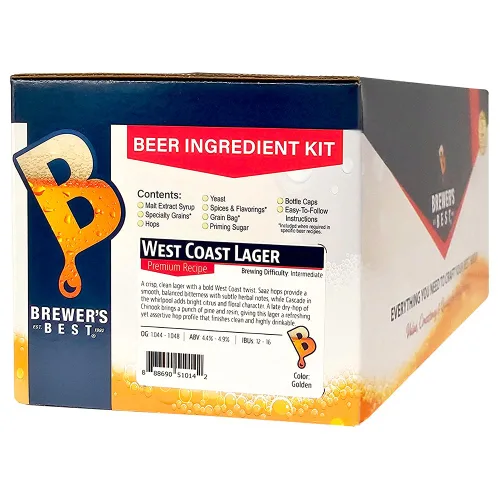 Vista 7 de Brewer's Best Kit de ingredientes para hacer cerveza West Coast Lager