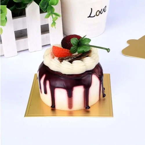 Vista 2 de 200 mini tablas para tartas, bases cuadradas para pasteles, bandeja para exhibiciones de postres