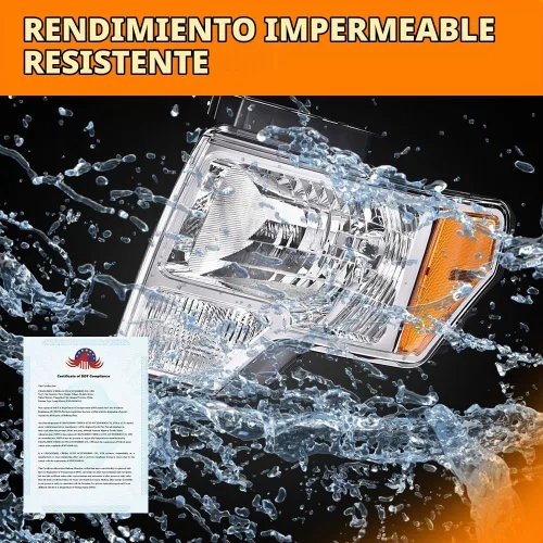 Vista 2 de G-PLUS Conjunto de faros, compatible con Ford F150 2009 2010 2011 2012 2013 2014 (no compatible con estilo LED, solo se ajusta sin estilo LED)