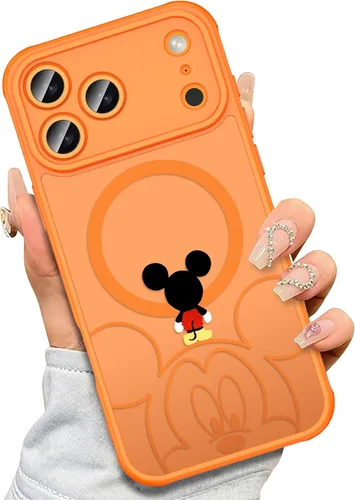 Vista 13 de Funda para iPhone 16 Pro Max [Compatible con MagSafe], diseño bonito, magnético, negro translúcido, mate, con borde de TPU suave y parte trasera